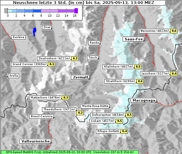 Neuschnee, 13. 9. 2025