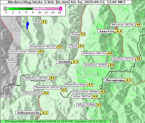 Niederschlag, 13. 9. 2025
