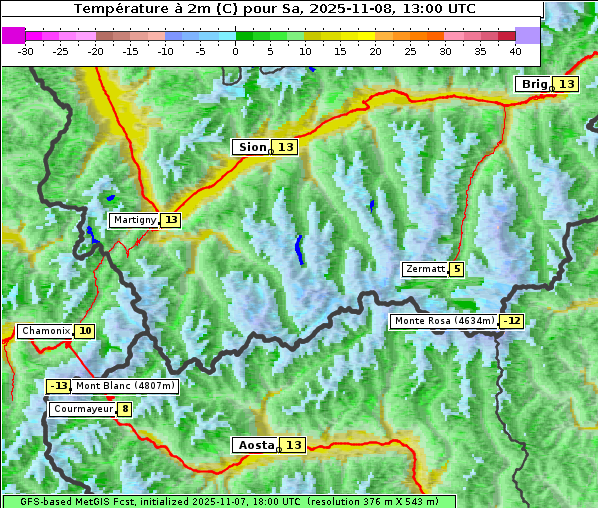 Temperatur, 8. 11. 2025