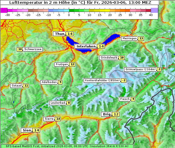 Temperatur, 6. 3. 2026