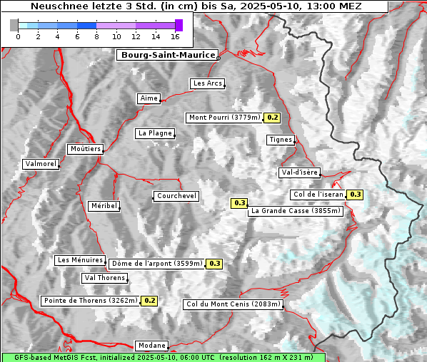 Neuschnee, 10. 5. 2025