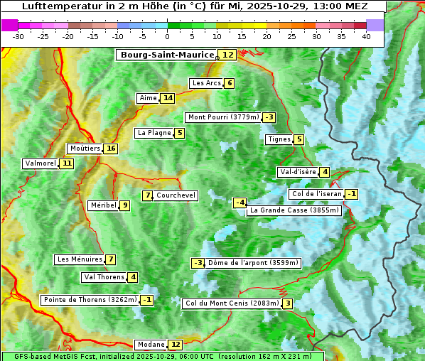Temperatur, 29. 10. 2025