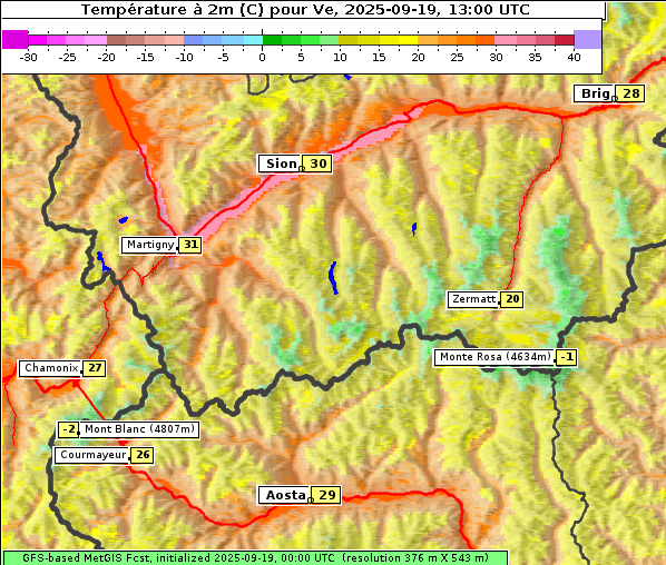 Temperatur, 19. 9. 2025