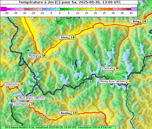 Temperatur, 30. 8. 2025