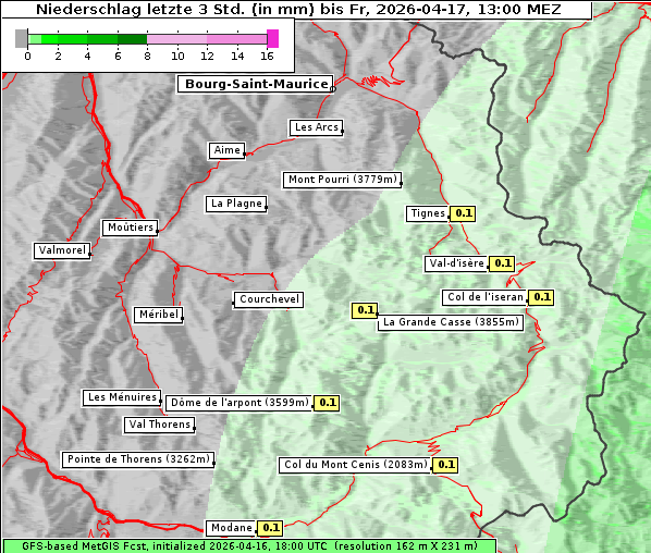 Niederschlag, 17. 4. 2026