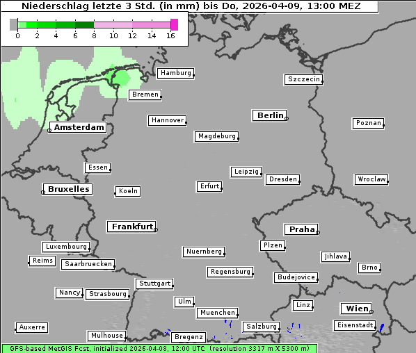 Niederschlag, 9. 4. 2026