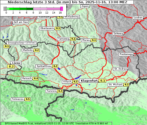 Niederschlag, 16. 11. 2025