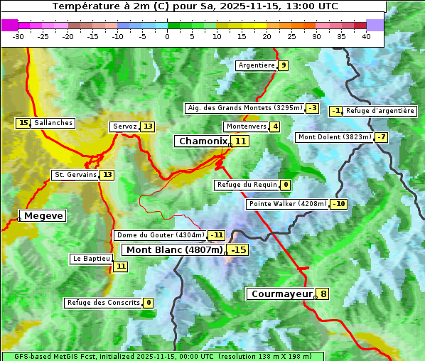 Temperatur, 15. 11. 2025