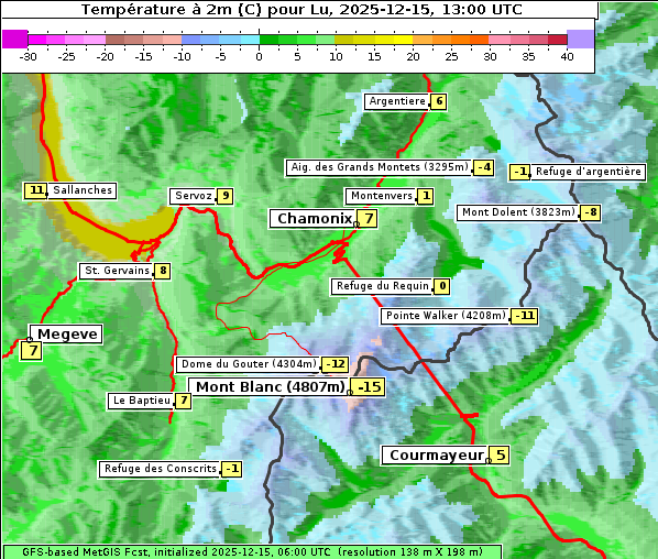 Temperatur, 15. 12. 2025