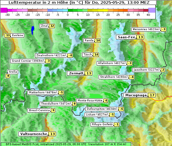 Temperatur, 29. 5. 2025