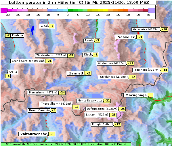 Temperatur, 26. 11. 2025