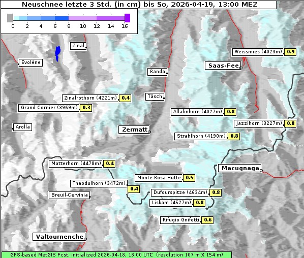 Neuschnee, 19. 4. 2026