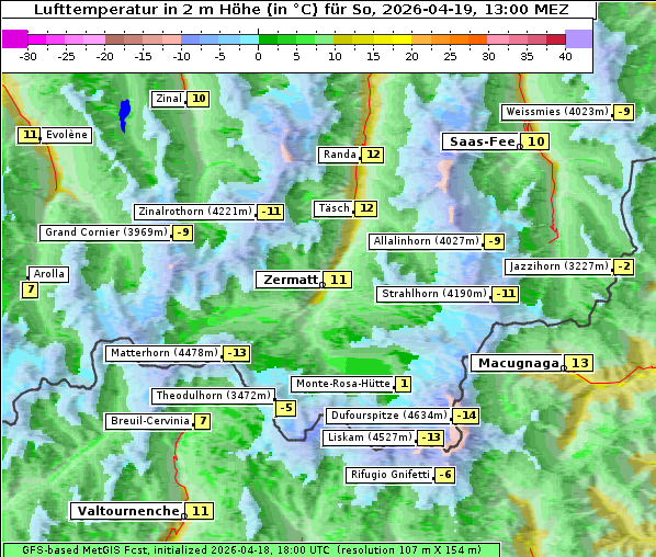 Temperatur, 19. 4. 2026