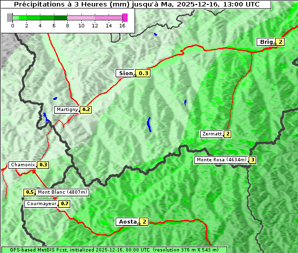 Niederschlag, 16. 12. 2025