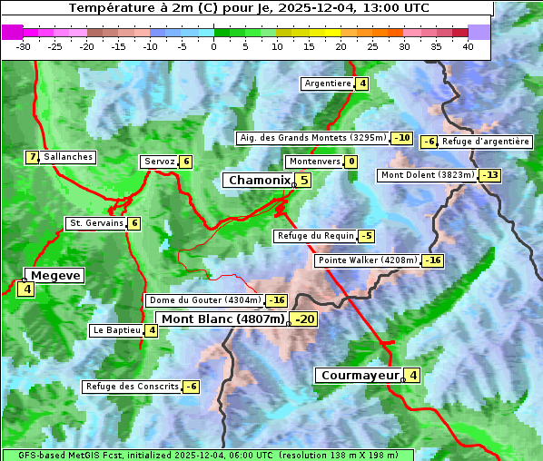 Temperatur, 4. 12. 2025
