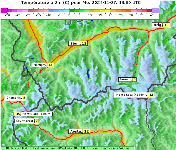 Temperatur, 27. 11. 2024