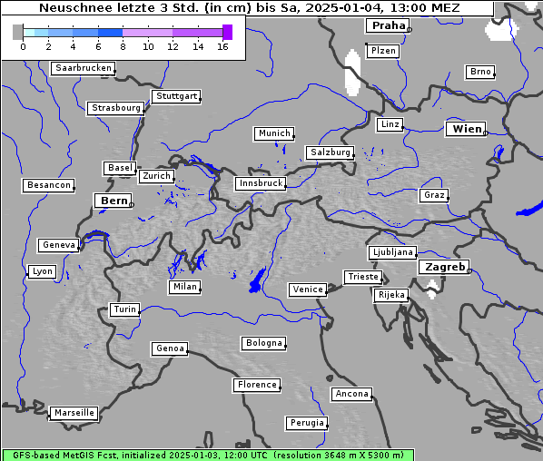 Neuschnee, 4. 1. 2025