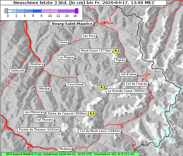 Neuschnee, 17. 4. 2026