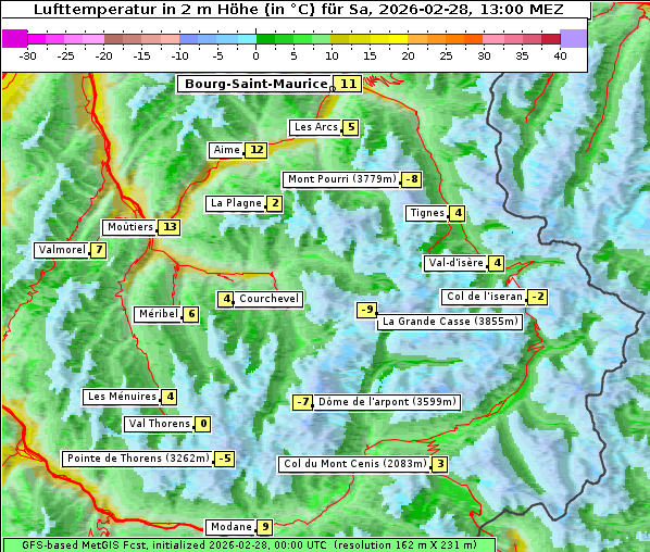 Temperatur, 28. 2. 2026