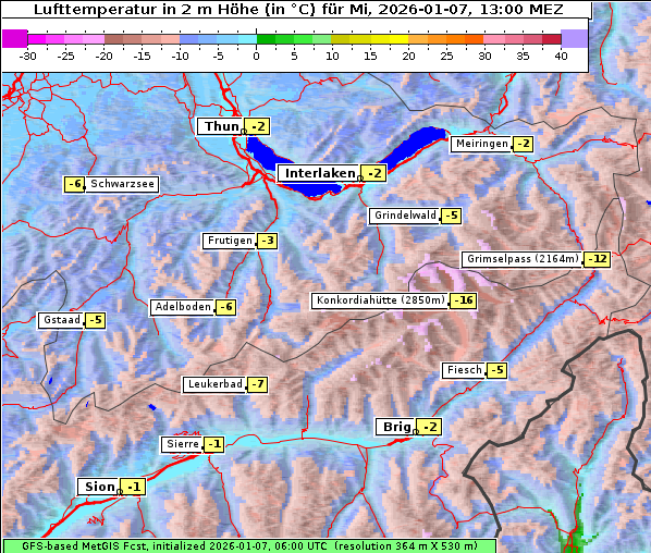 Temperatur, 7. 1. 2026