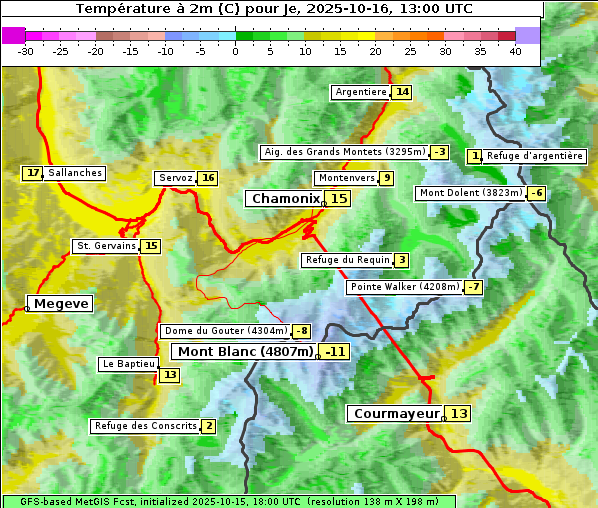 Temperatur, 16. 10. 2025