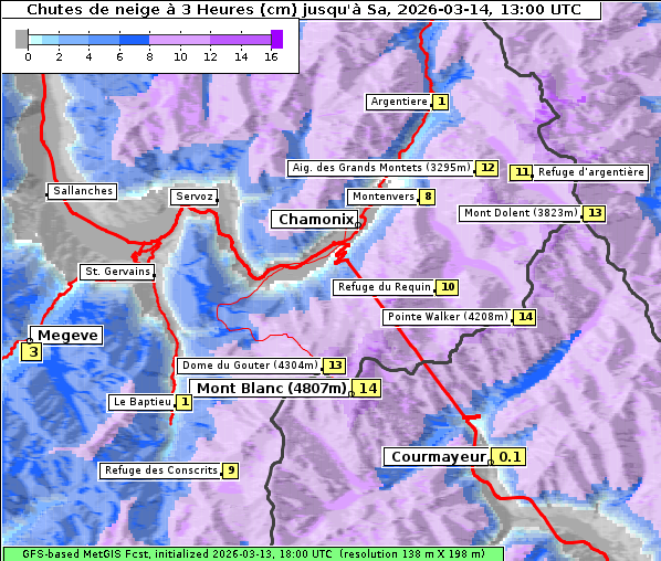 Neuschnee, 14. 3. 2026