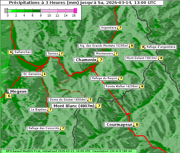 Niederschlag, 14. 3. 2026