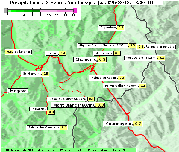 Niederschlag, 13. 3. 2025