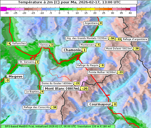 Temperatur, 17. 2. 2026