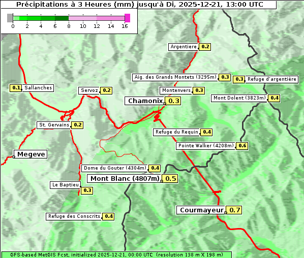 Niederschlag, 21. 12. 2025