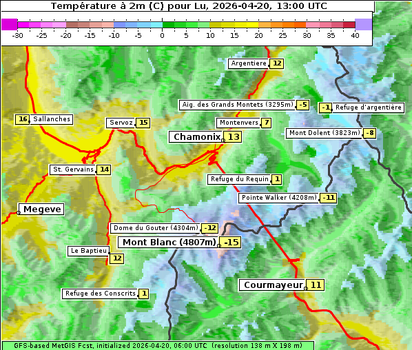 Temperatur, 20. 4. 2026