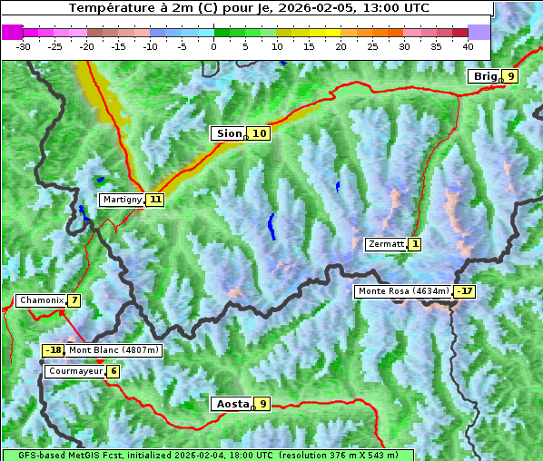 Temperatur, 5. 2. 2026