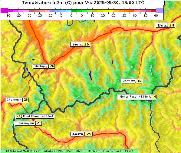 Temperatur, 30. 5. 2025