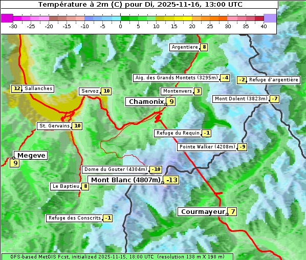 Temperatur, 16. 11. 2025