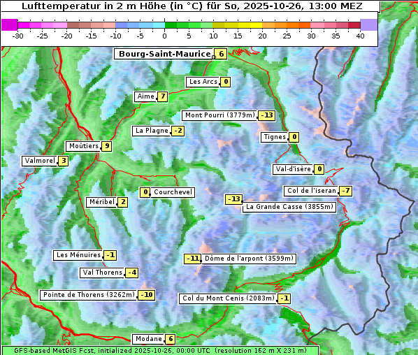 Temperatur, 26. 10. 2025