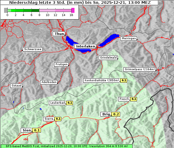 Niederschlag, 21. 12. 2025
