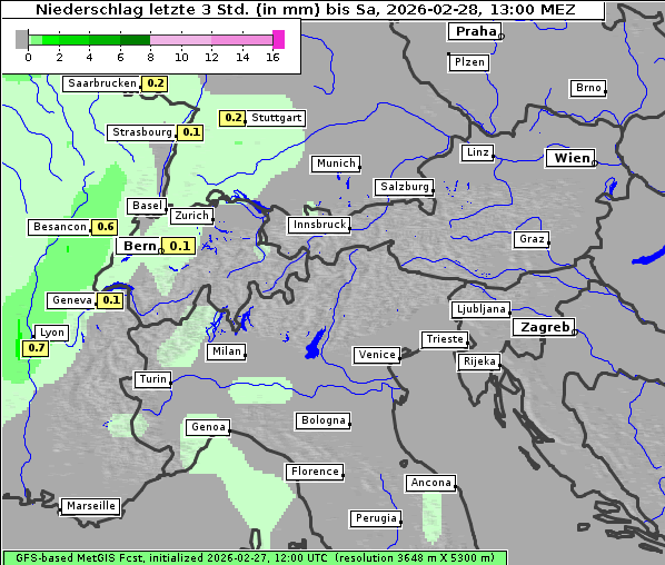Niederschlag, 28. 2. 2026