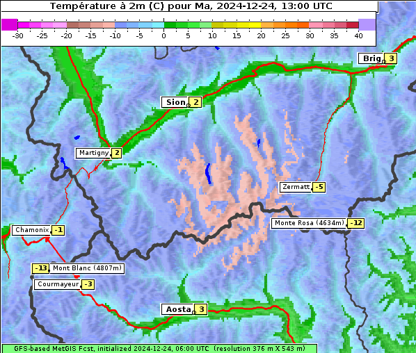 Temperatur, 24. 12. 2024