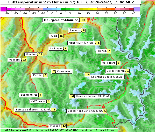 Temperatur, 27. 2. 2026