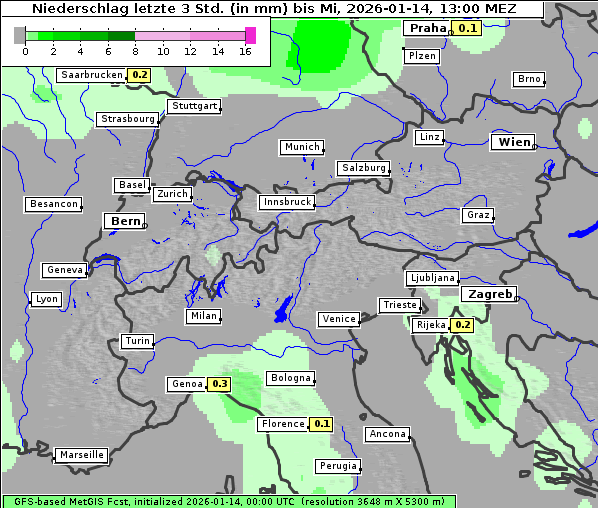 Niederschlag, 14. 1. 2026
