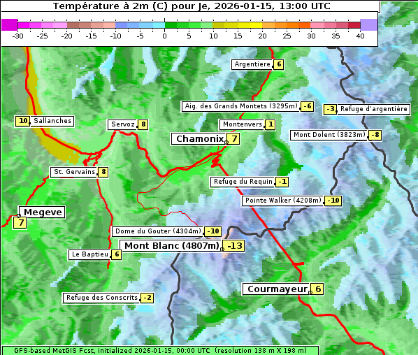 Temperatur, 15. 1. 2026