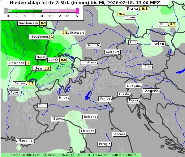 Niederschlag, 18. 2. 2026