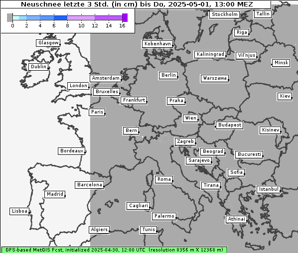 Neuschnee, 1. 5. 2025