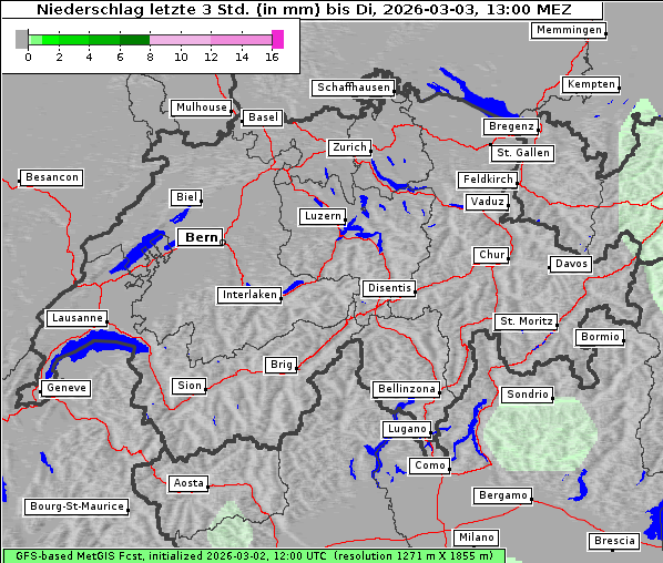Niederschlag, 3. 3. 2026