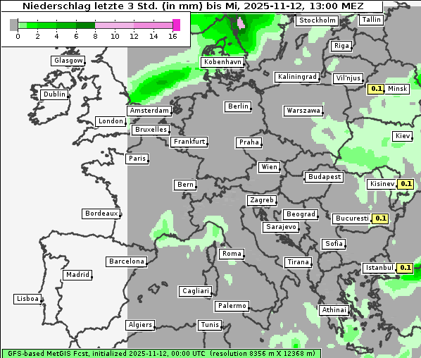 Niederschlag, 12. 11. 2025