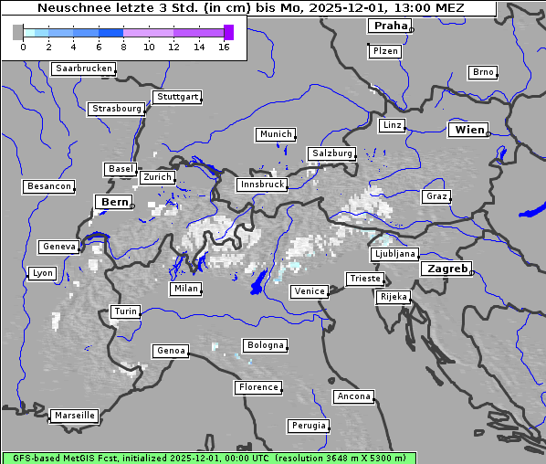 Neuschnee, 1. 12. 2025