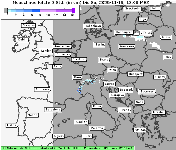 Neuschnee, 16. 11. 2025
