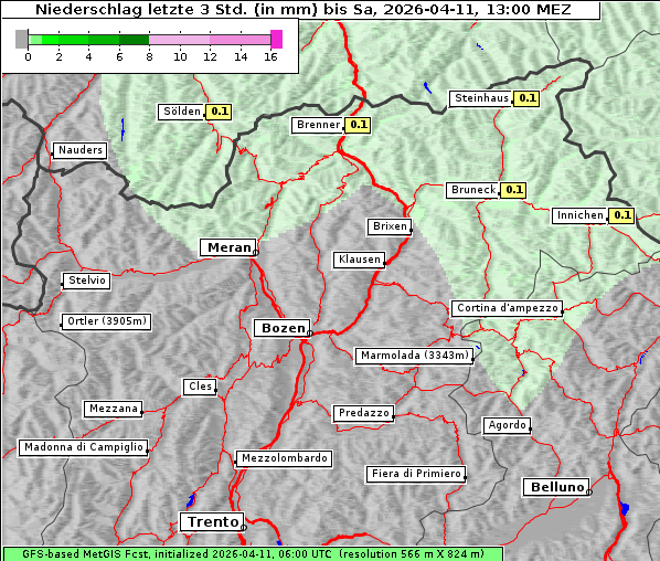 Niederschlag, 11. 4. 2026