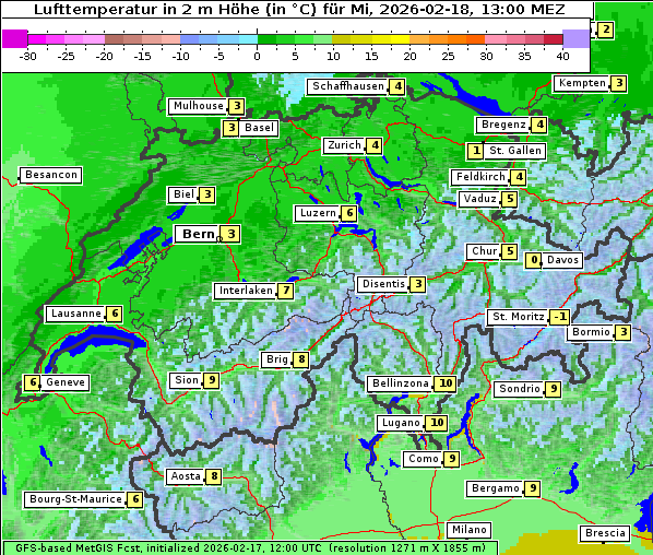 Temperatur, 18. 2. 2026