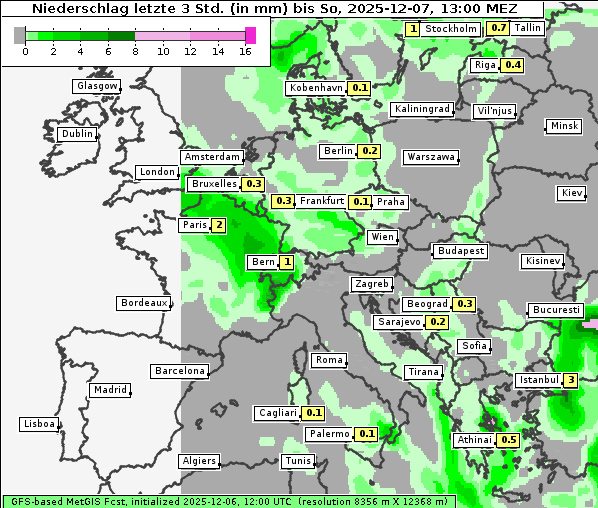 Niederschlag, 7. 12. 2025